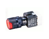 ADA16S6-AR2-A2KR Tipka okrogla 24V z LED rdeča 2xNO/NC